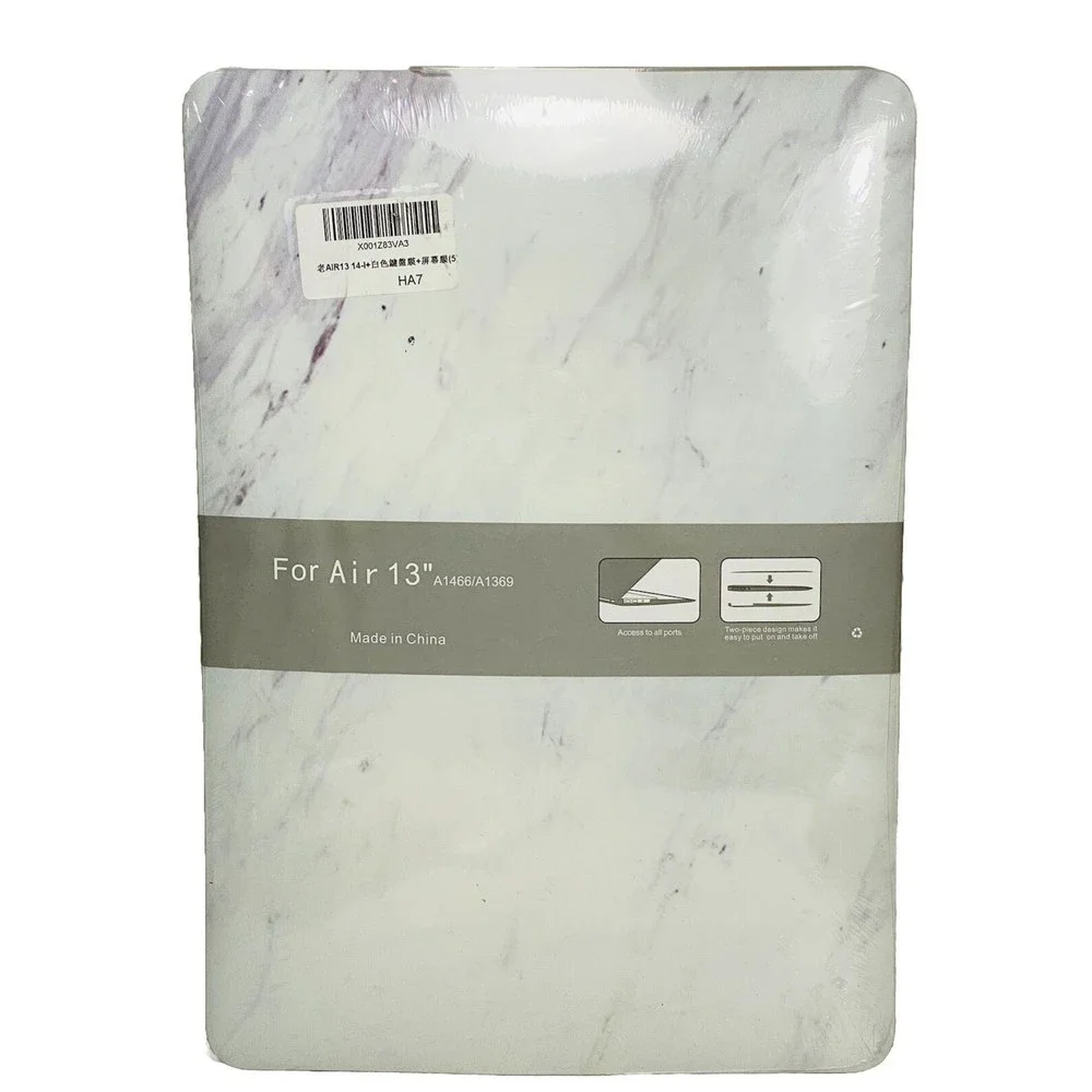 MacBook Air 13” Hardshell Case Marble W/matching Keyboard Cover A1466/A1369 NEW